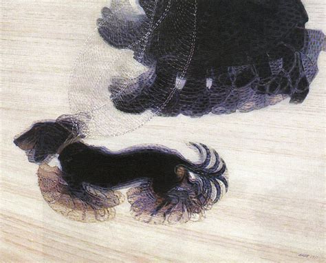 Dynamism of a dog on a leash, the dog in art 